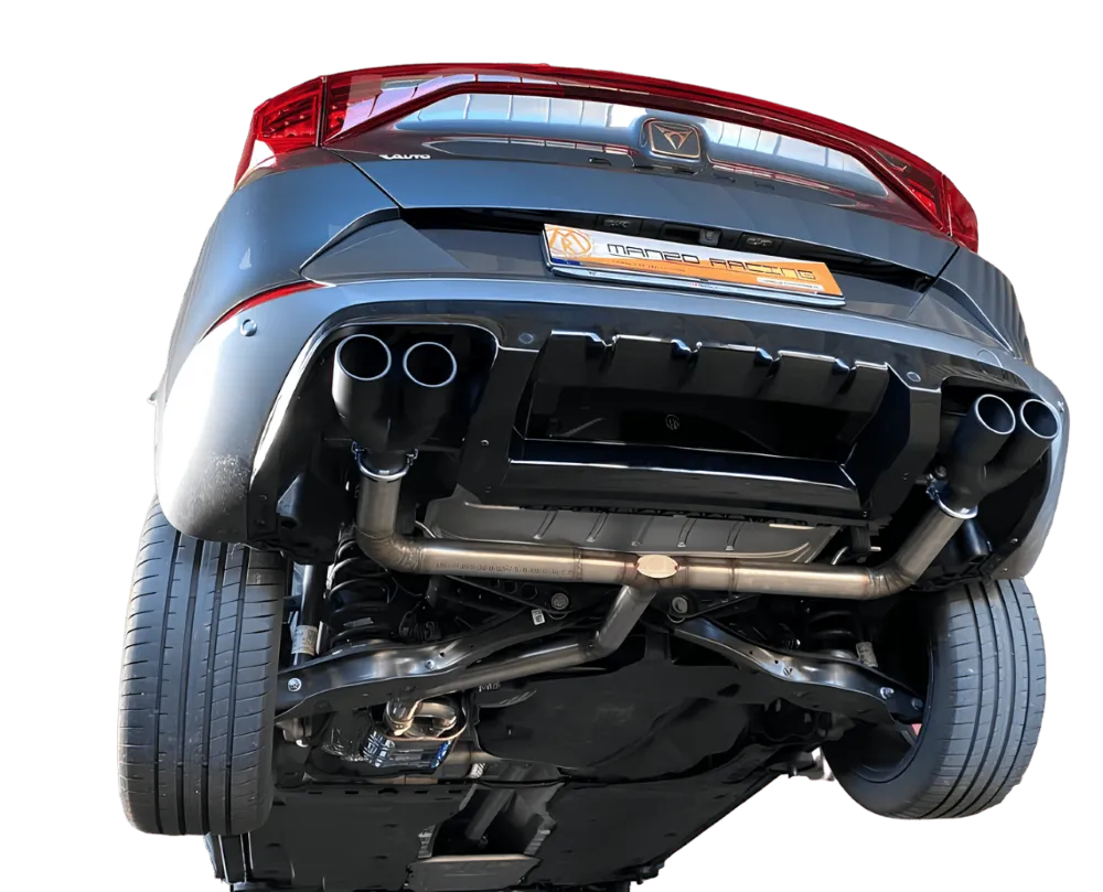 cupra leon 2.0vz scarico inox centrale e finale diretto manzo racing